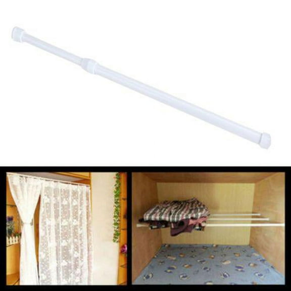 Dilwe Adjustable Spring Loaded Tension Rod Shower Extendable Curtain Closet Window Rail Pole,Shower Curtain Rod, Spring Tension Rail