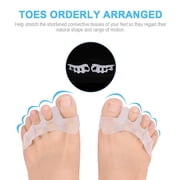 Dilwe Toe Separator 1 Pair Silicone Gel Toe Separator Straightener Spreader Alignment Bunion