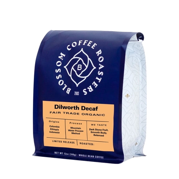 Dilworth Decaf Organic - Roasted by Blossom Coffee Roasters - Freshly Ground Coffee - 2lb Bag