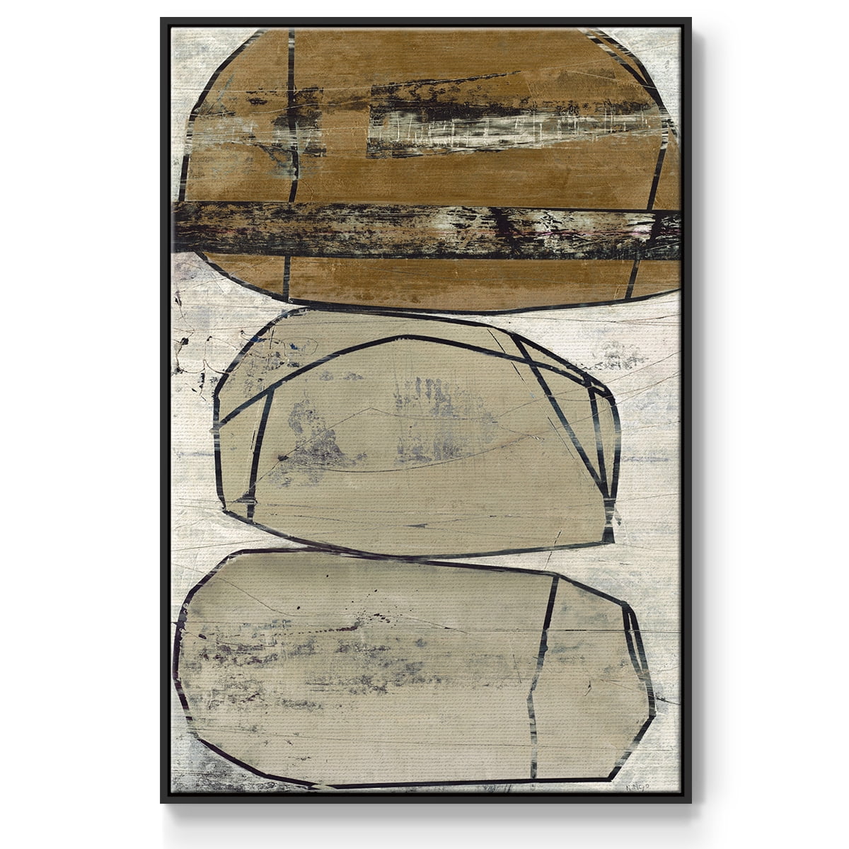Dim Sum I Framed Premium Gallery Wrapped Canvas - Ready to Hang - 17 x 25 - Black Floating Frame