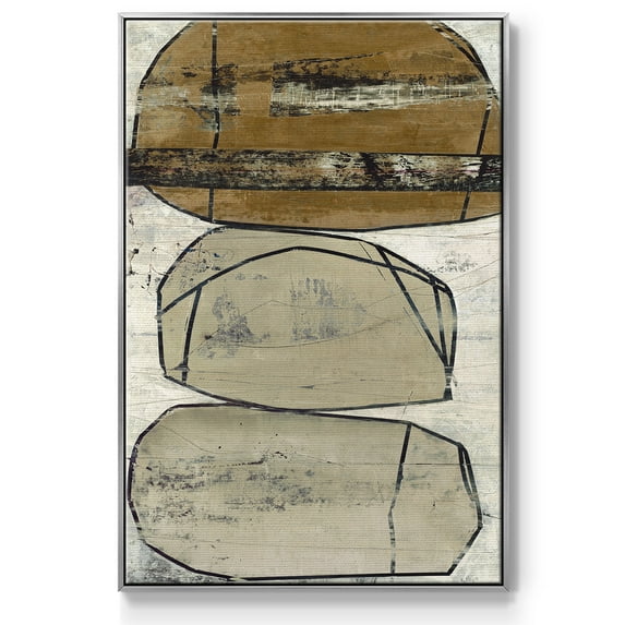 Dim Sum I Framed Premium Gallery Wrapped Canvas - Ready to Hang - 17 x 25 - Silver Floating Frame