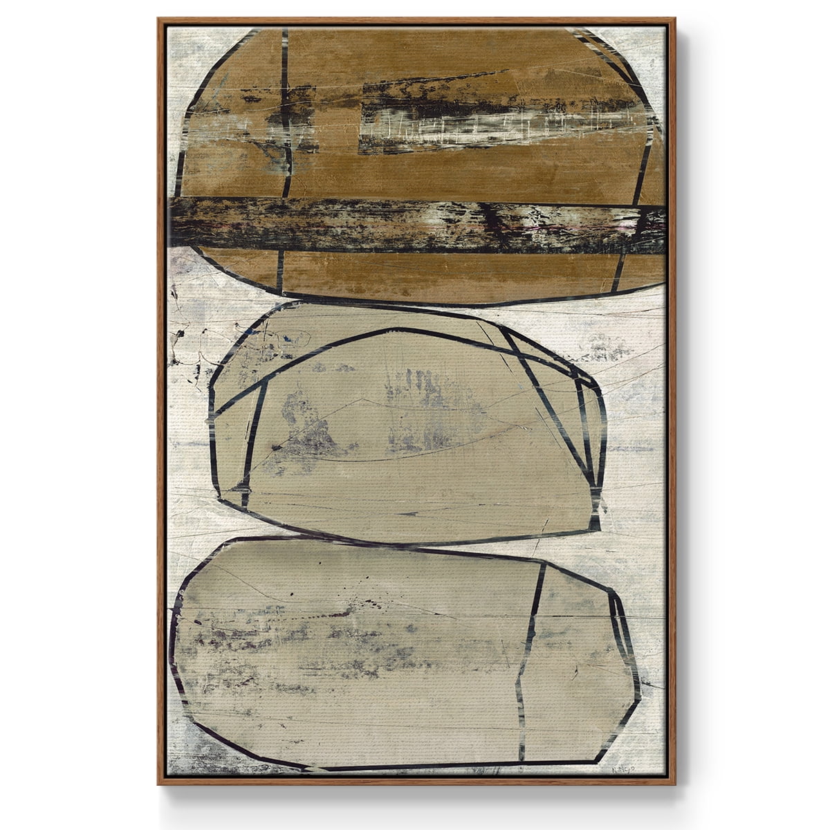 Dim Sum I Framed Premium Gallery Wrapped Canvas - Ready to Hang - 17 x 25 - Walnut Floating Frame