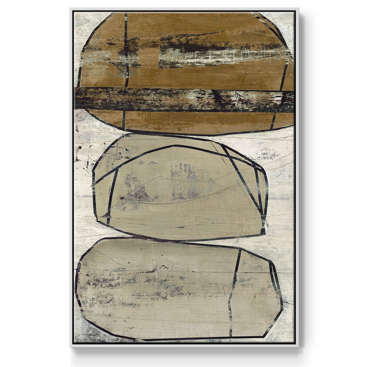 Dim Sum I Framed Premium Gallery Wrapped Canvas - Ready to Hang - 25 x 37 - White Floating Frame