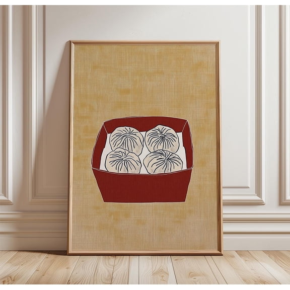 Dim Sum Poster, Minimal Asian Food Wall Art, Poster Only