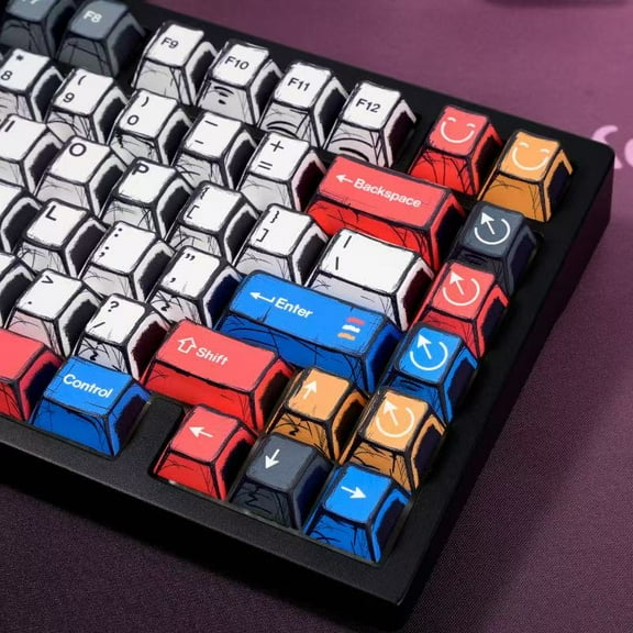 DimGlow Mechanical Keyboard Replacement Decor Solutions – Vintage Comics Edition