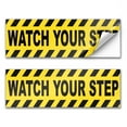 thumbnail image 1 of Dimarongton Watch Your Step Vinyl Stickers, 2 PC 10x3 Caution Stickers, Yellow/Black, 1 of 6