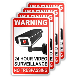 Warning 24 Hour Video Surveillance Tin Wall Sign Security Camera Property Notice Warning 24 Hour Video Surveillance Tin Wall Sign Security Camera Property Notice