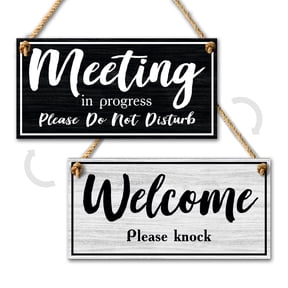 Dimarongton Do Not Disturb Office Sign, Black/Grey, 10 x 5 Dibond Sign, Set of 1