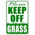 thumbnail image 1 of Dimarongton Please Keep Dogs off Grass Sign, 12"x8" Aluminum, Green, 1 of 8