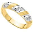 thumbnail image 1 of Dimaya Fine Jewelry 14K Two-Tone Gold Cubic Zirconia 7-mm Men's Wedding Band, 1 of 4