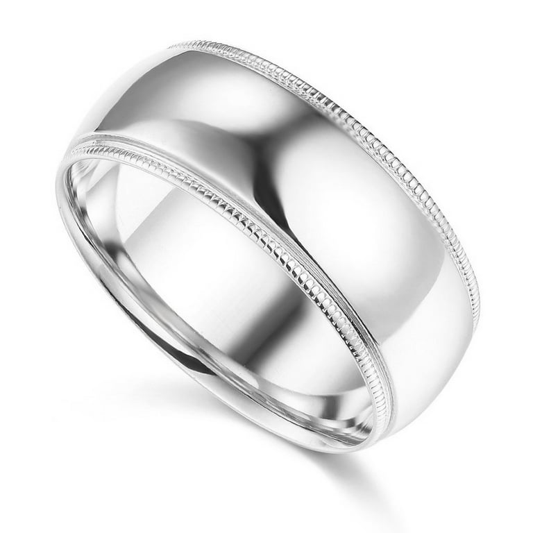 Dimaya Fine Jewelry 14K White Gold 8-mm Unisex Standard-Fit