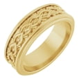 thumbnail image 1 of Dimaya Fine Jewelry 14K Yellow Gold 7.5 mm Patterned Wedding Band Size 10, 1 of 3
