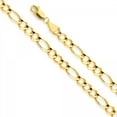 thumbnail image 1 of Dimaya Fine Jewelry 14k Yellow Gold 5.6-mm Wide Light Open 3+1 Figaro Concave Open Chain, 1 of 2