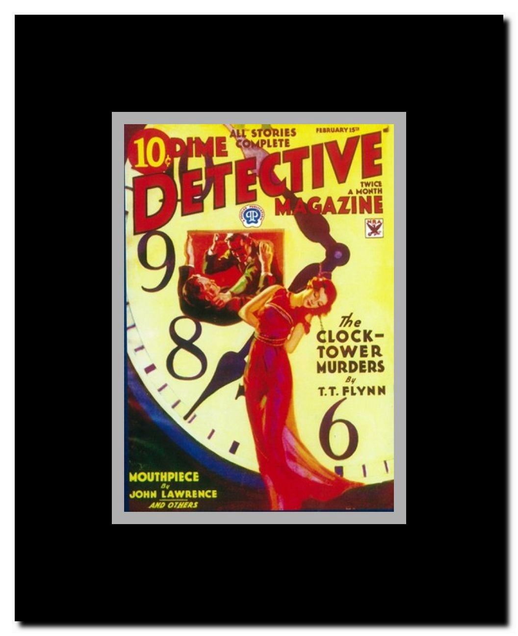 Dime Detective Magazine (Pulp) Framed Movie Poster