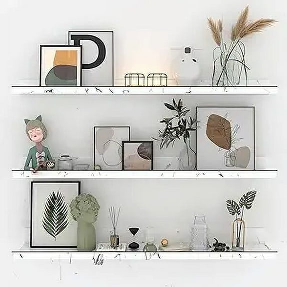 Dime Store Floating Shelf Wall Mount Wall Shelves Storage Shelf For Living Room Bedroom For Home Decor Items (16 Inch, Brown)