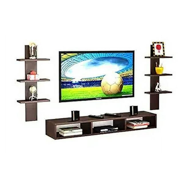 Dime Store Foldable Wall Mounted TV Unit, with TV Stand Unit Wall Shelf for Living Room