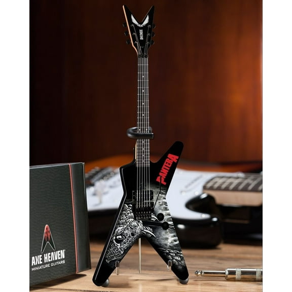Axe Heaven Dimebag Darrell Pantera Dean Black & White Southern Trendkill ML Mini Guitar Replica Collectible DD-008