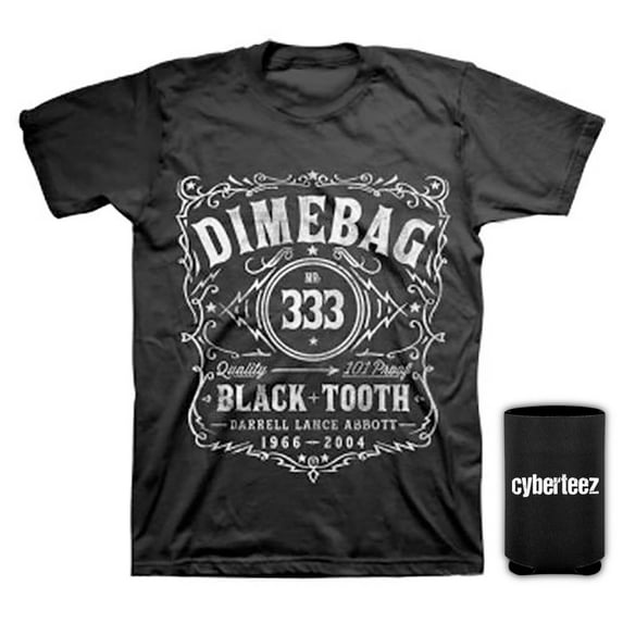 Dimebag Darrell Whiskey Label No #333 Pantera T-Shirt + Coolie (S)
