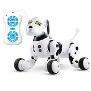 Dimei AI Robotic Dog Educational Toy with Voice Control & Coding for Kids 3-12, Interactive Bionic Pet with Gift Box(White）