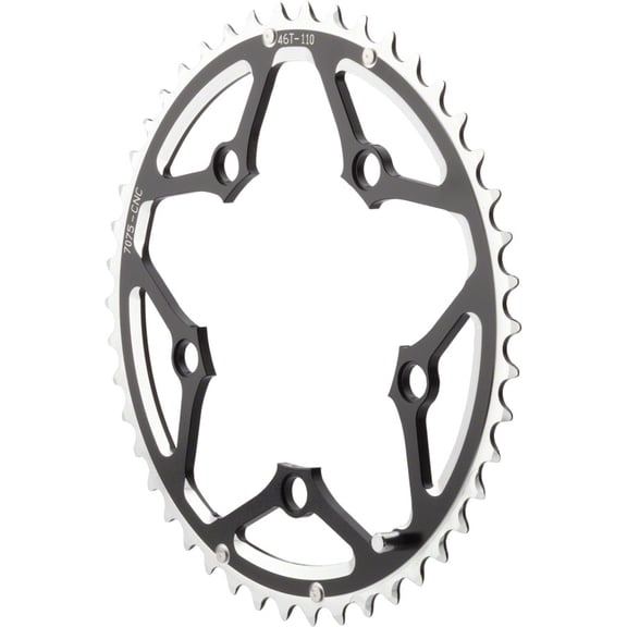 Dimension Multi Speed Outer Chainring 48t 110 BCD 8/9/10-Speed Aluminum Black