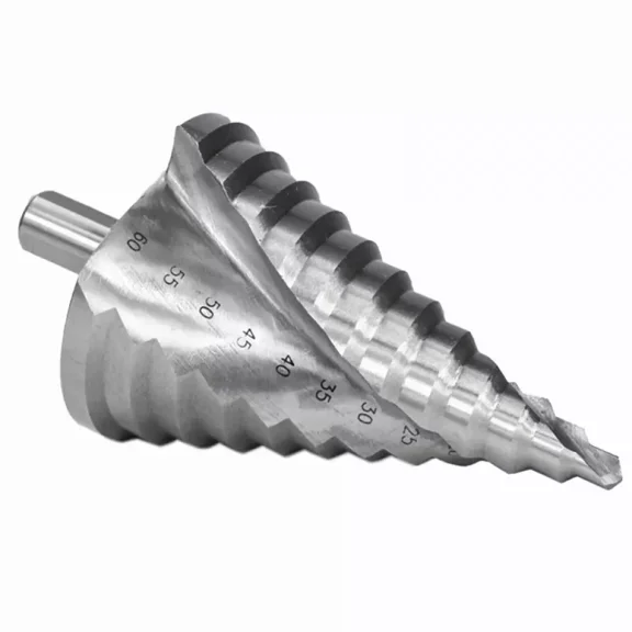 Dimension Multistep Drill Bit, TiAlN Coating for Enhanced Cutting Performance, Quick Chip Removal Design Ensures Clean Operations on Wood and Metal Surfaces