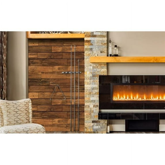 Dimensional Impact 2P-SW-W-R Dimensional Impact 3D Textured Slatwall - Rosewood