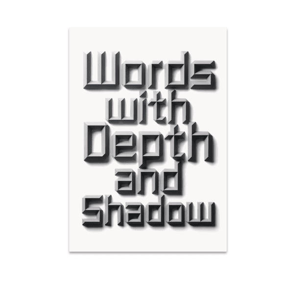Dimensional Text Wall Art - Modern Decor Enthusiast - 13x19 Glossy Poster Print