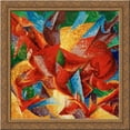 thumbnail image 1 of Dimensional shapes of a horse 20x20 Gold Ornate Wood Framed Canvas Art by Umberto Boccioni, 1 of 2