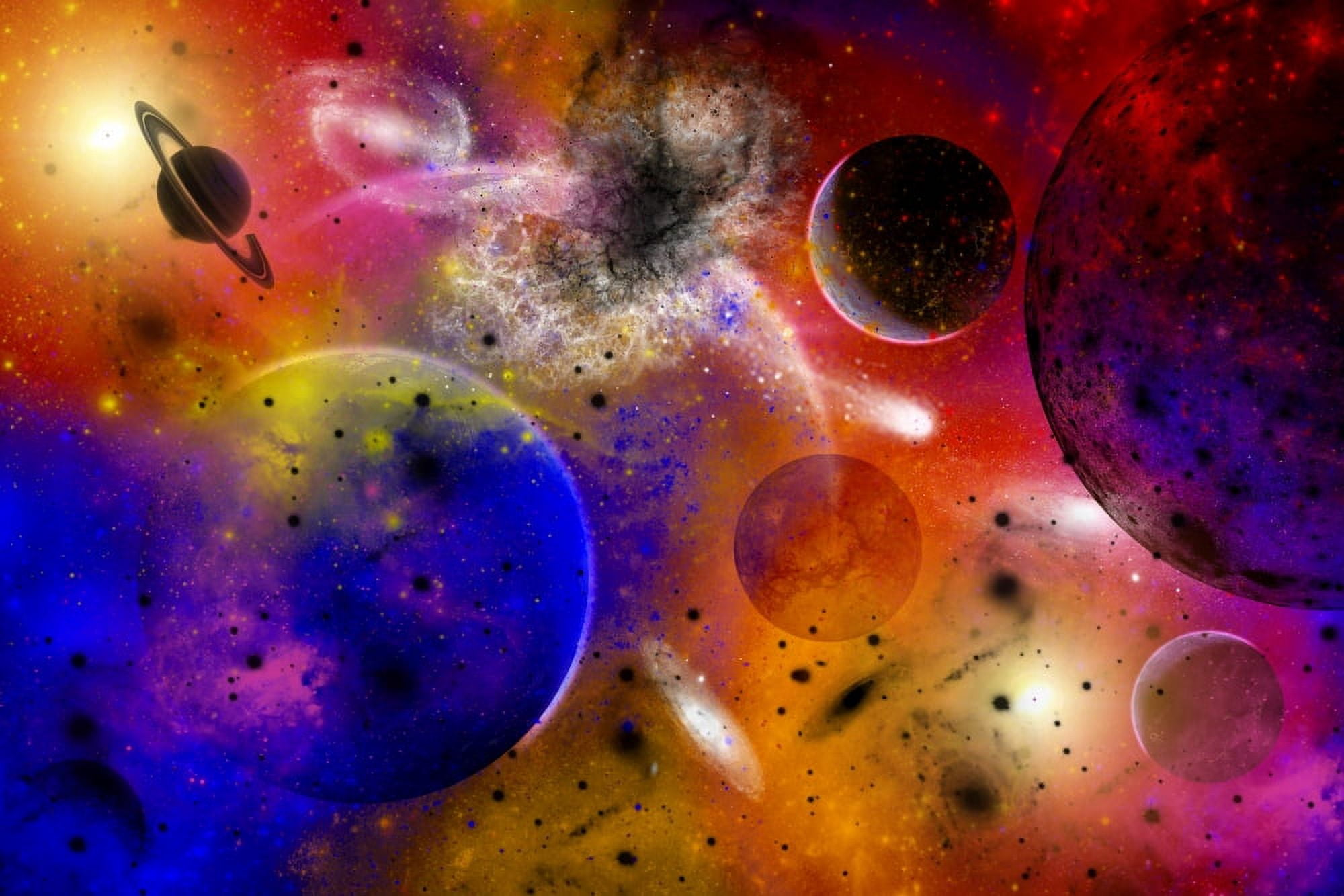 Dimensional universes meet and portals to them open Canvas Art - Mark StevensonStocktrek Images (35 x 23)