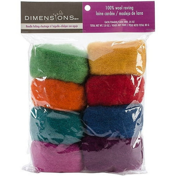 Dimensions 100% Wool Roving Value Pack Rainbow