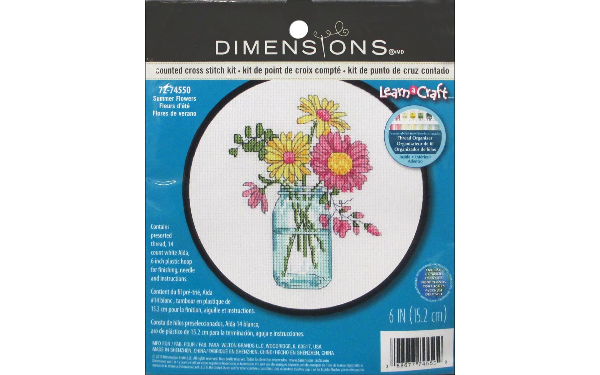 Dimensions Summer Flowers Cross Stitch Kit Dimensions Summer Flowers Cross Stitch Kit