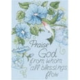 thumbnail image 1 of Dimensions 309515 Hummingbird & Morning Glories Mini Counted Cross Stitch Kit-5 in. x 7 in., 1 of 2