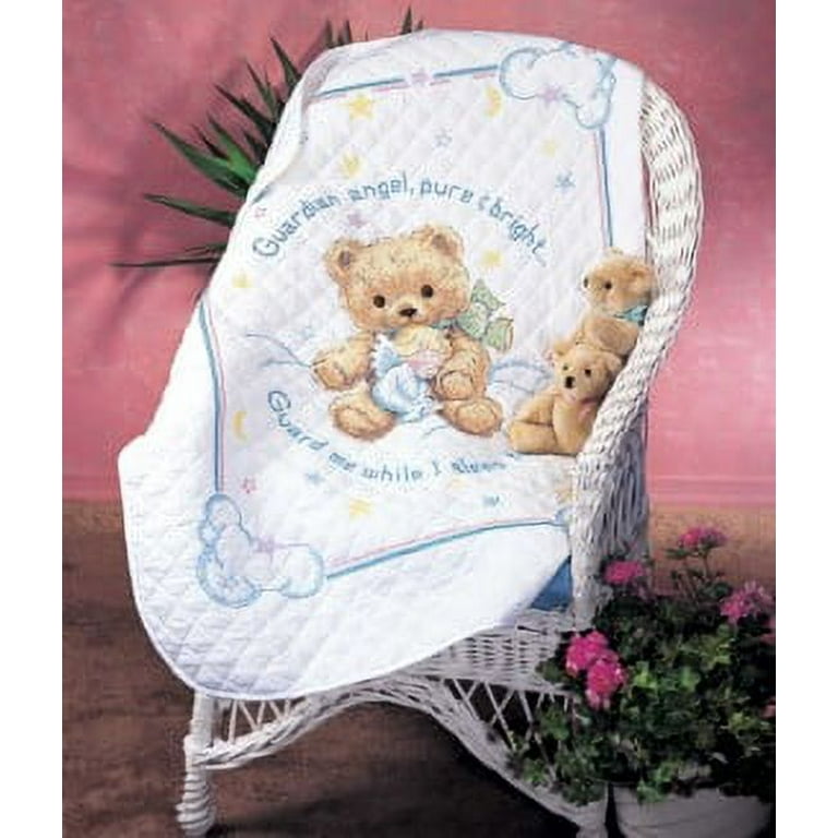 Dimensions Cuddly Bear Quilt Stamped Cross Stitch Kit