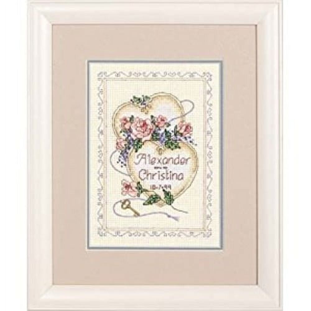 Dimensions Mini Cross Stitch: United Hearts – Stick-Set Mit Personalisierungs-Charm