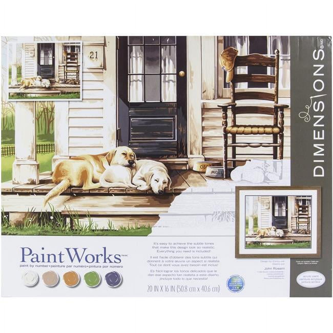 Dimensions PaintWorks Paint by Numbers Kit 20x16 Lakeside Morning 73-91729