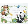 thumbnail image 1 of Dimensions Baby Hugs "Baby Animals" Birth Record Stamped Cross Stitch Kit, 12" x 9", 1 of 3