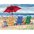 thumbnail image 1 of Dimensions Beach Chair Stitched In Wool & Thread, 1 of 4