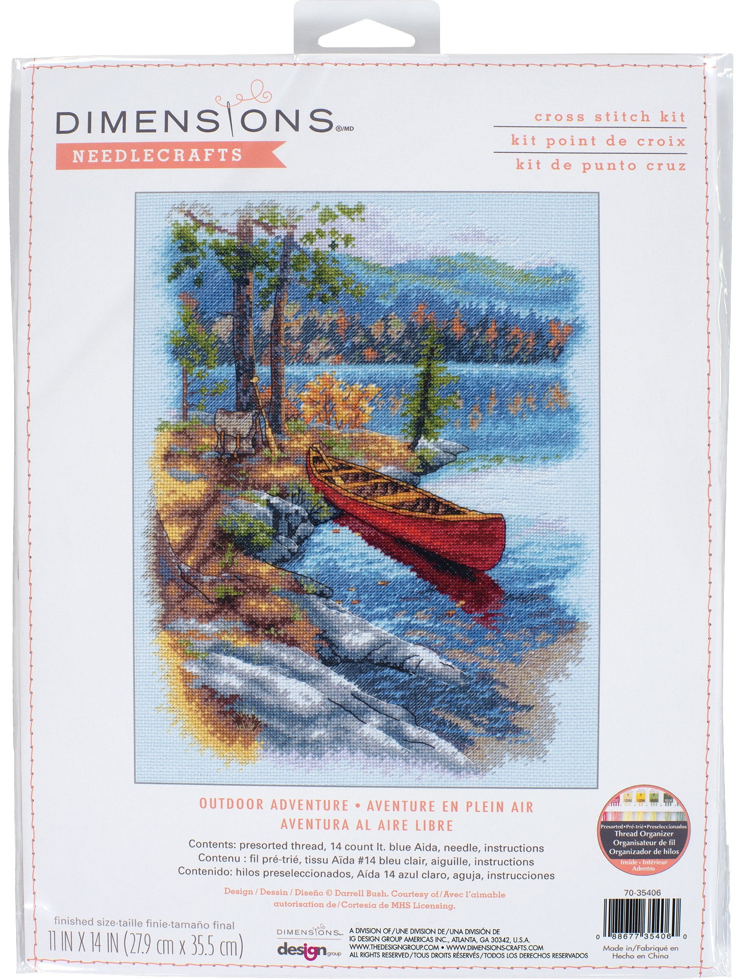 Dimensions Counted Cross Stitch Kit 11"X14"-Outdoor Adventure (14 Count)