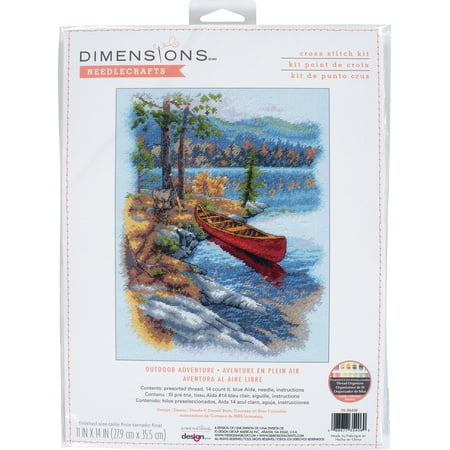 Dimensions Counted Cross Stitch Kit 11"X14"-Outdoor Adventure (14 Count)