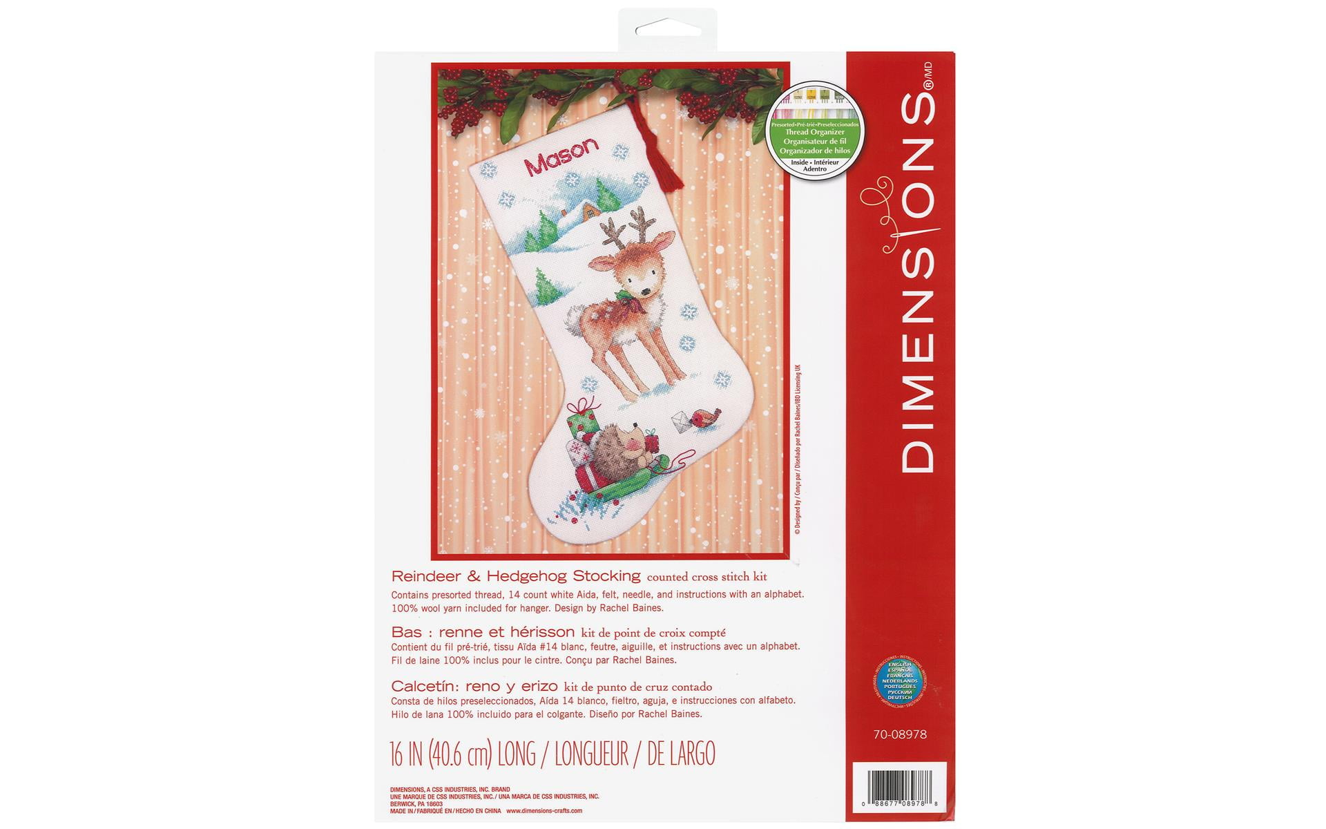Dimensions Stocking Needlepoint Kit 16 Long-Santa & Toys Stiched In Floss  