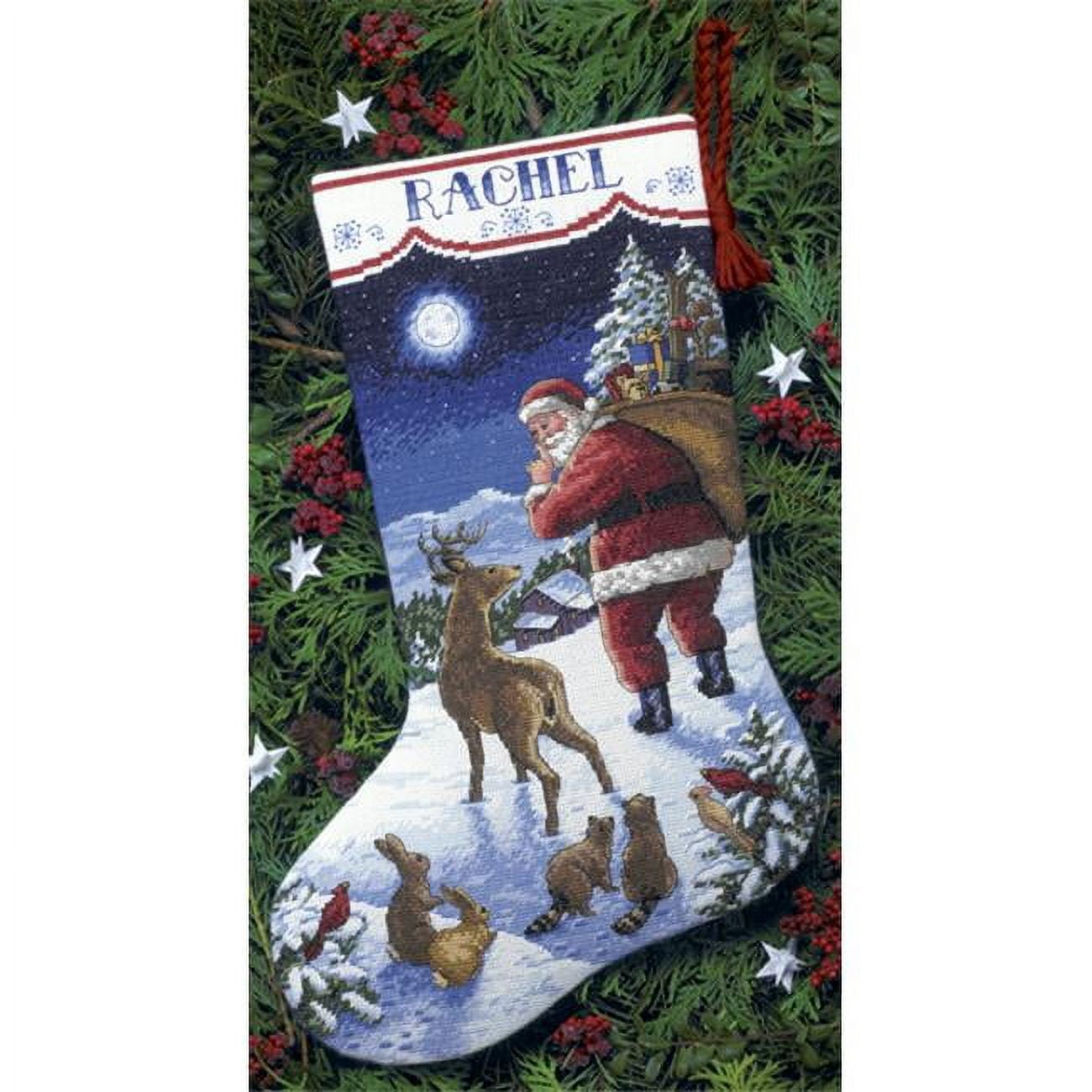 Dimensions Counted Cross Stitch Kit 16 Long-Secret Santa Stocking (14  Count), 14 Count - Kroger