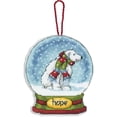 thumbnail image 1 of Dimensions Counted Cross Stitch Kit 3.75"X4.5"-Hope Snowglobe (14 Count), 1 of 3