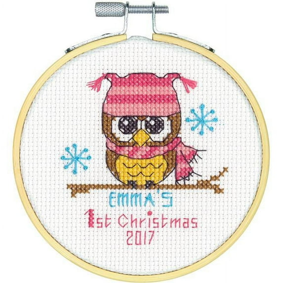 Dimensions Counted Cross Stitch Kit 4"-Baby's First Christmas (14 Count)