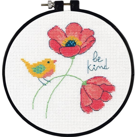Dimensions Counted Cross Stitch Kit 6" Round-Be Kind (14 Count)