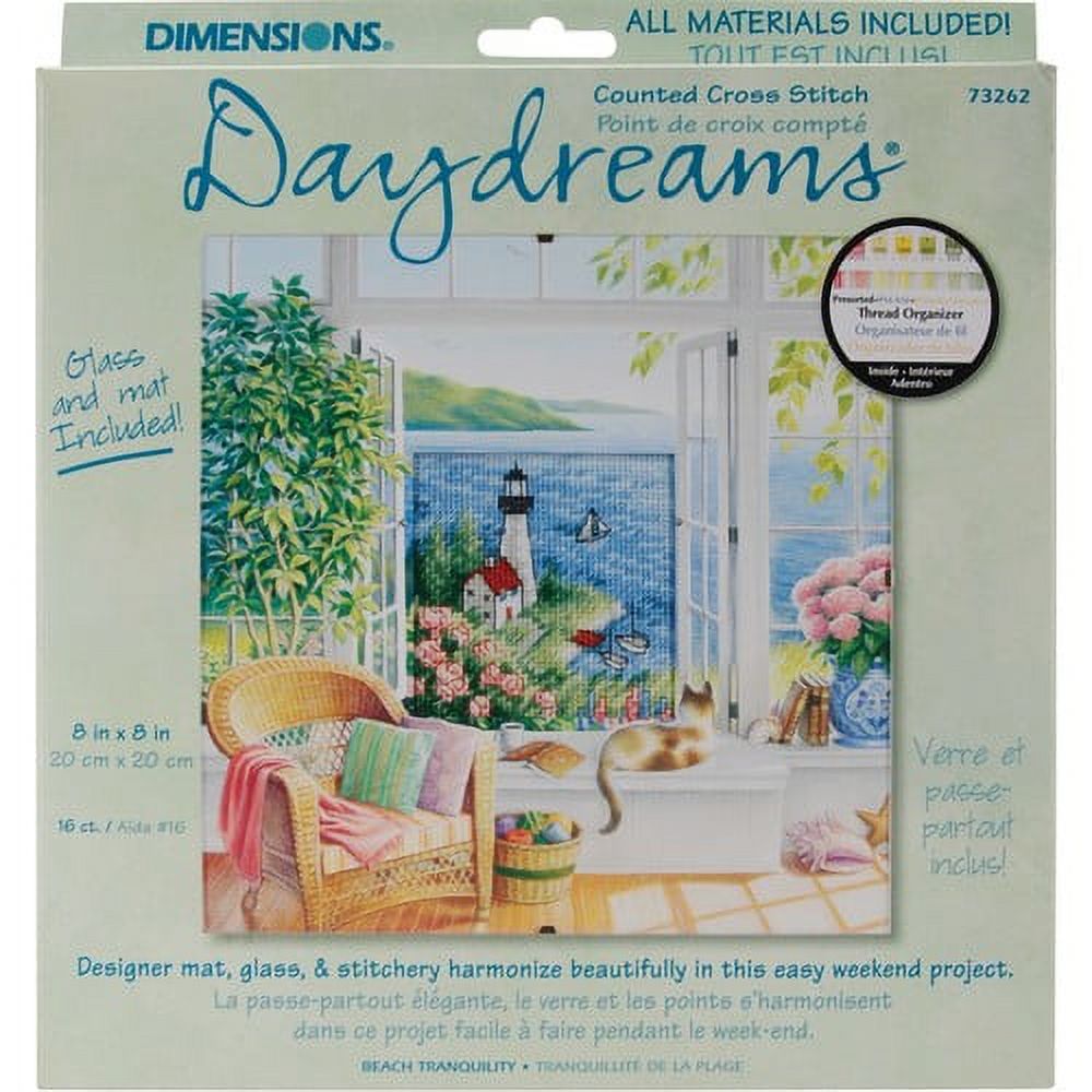 Dimensions Gold Collection Kit Punto Croce Cottage Wreath - 30,5x30,5 Cm, Tela Aida 18 Count, Fili Preordinati