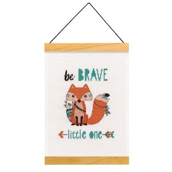 Dimensions Counted Cross-Stitch Kit, ''Be Brave Little One'', 14 Count White Aida, 8''L x 11.5H''
