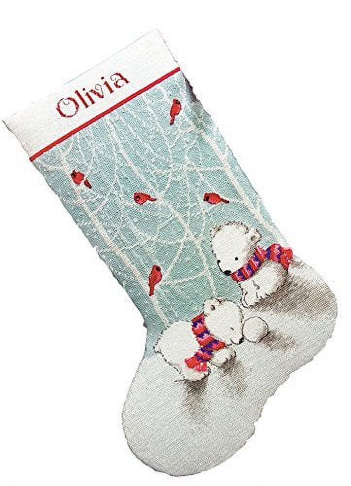 Dimensions Crafts Counted Cross Stitch Stocking Snow Bears 16-inch