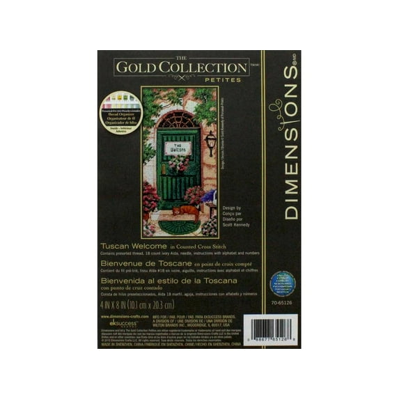 Dimensions Cross Stitch Kit 4x8 Tuscan Welcome