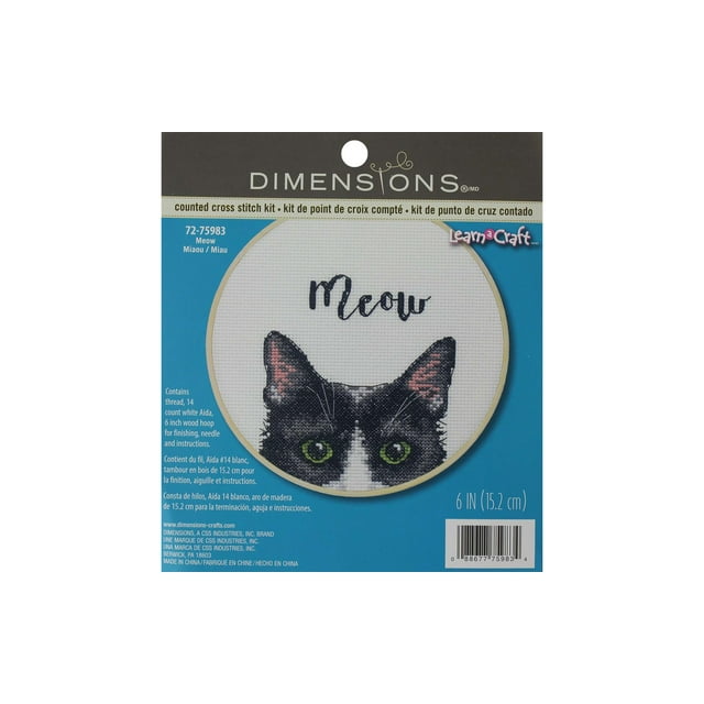 Dimensions Cross Stitch Kit 6" Meow