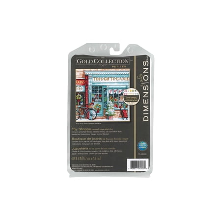 Gold Collection Petite Toy Shoppe Counted Cross Stitch Kit, 6" x 6" 18 Count